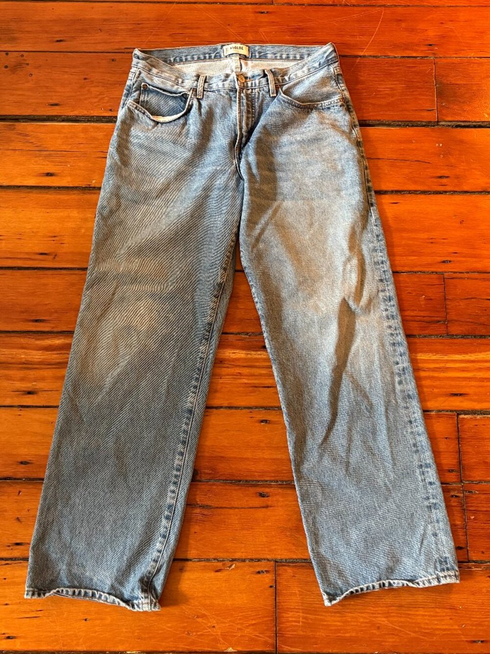 Imperfect Mid-Rise Wide Leg Agolde Jeans